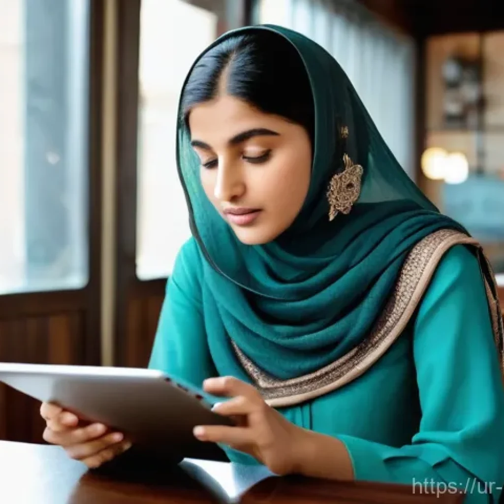 미디어학 기초과목 - **Prompt 1: Critical Thinking in a Digital World**
    "A thoughtful young Pakistani woman, wearing ...